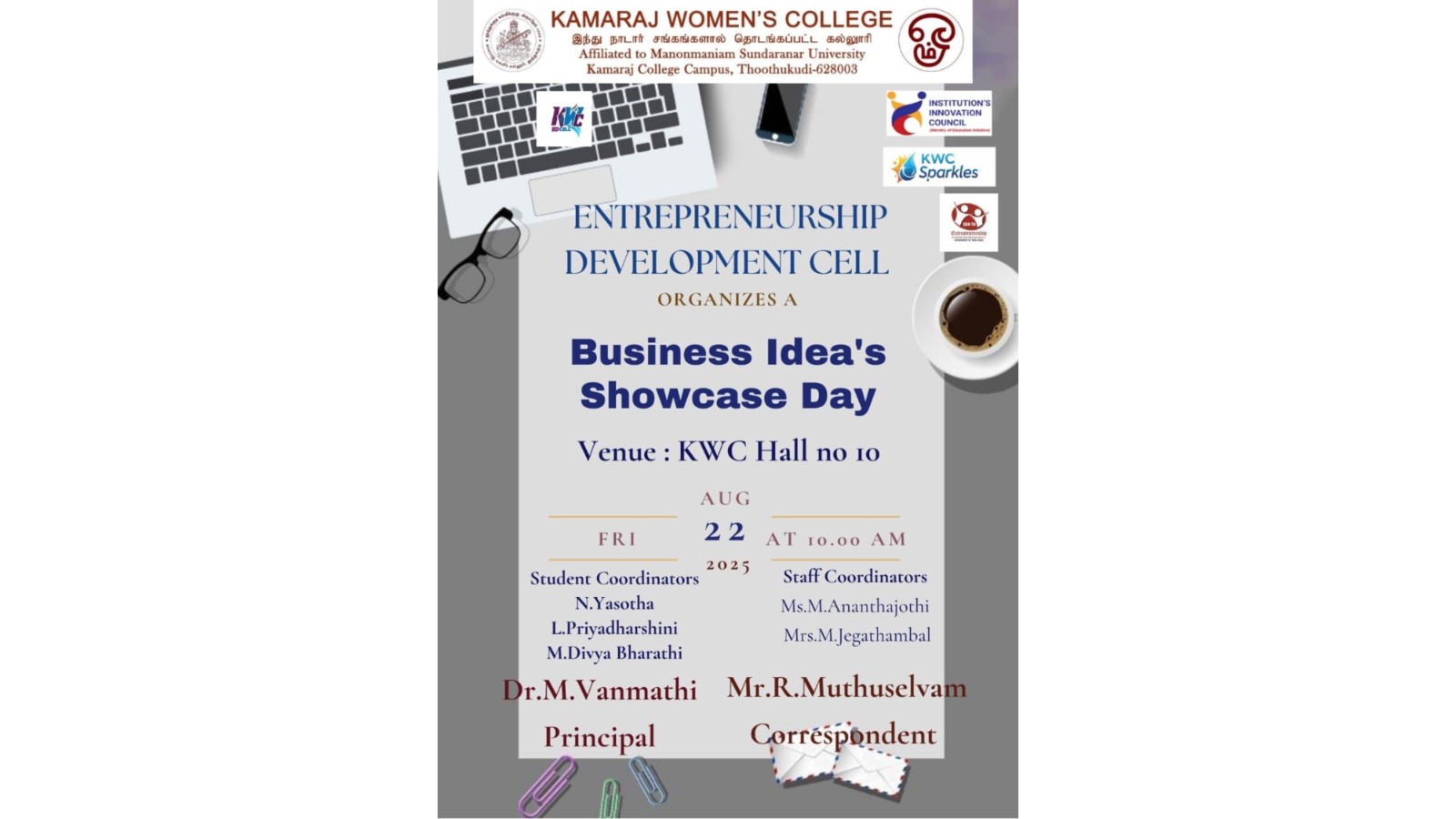 Business Ideas Showcase Day Kamaraj Women’s College