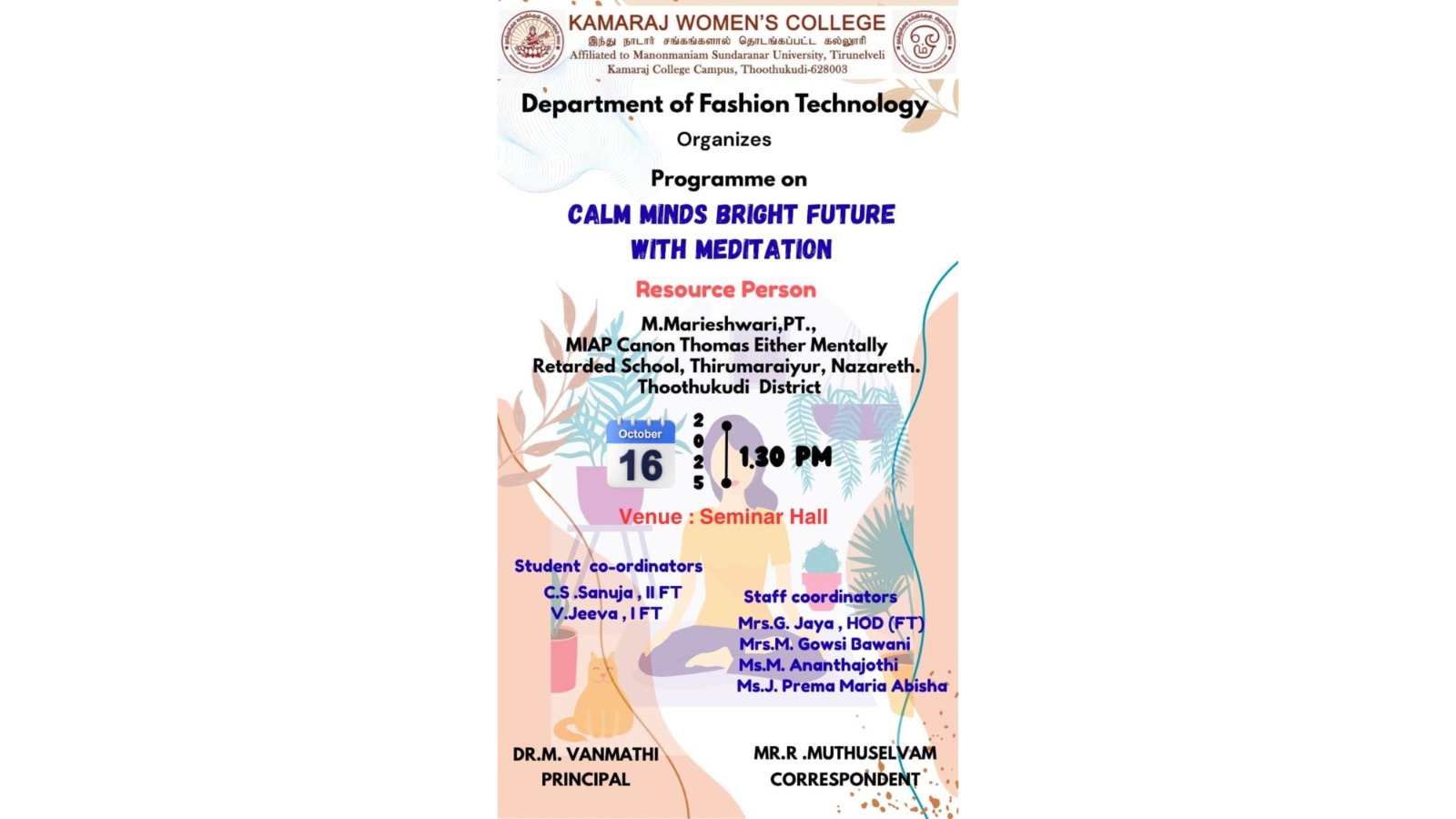 Calm Minds Bright Future with Meditation