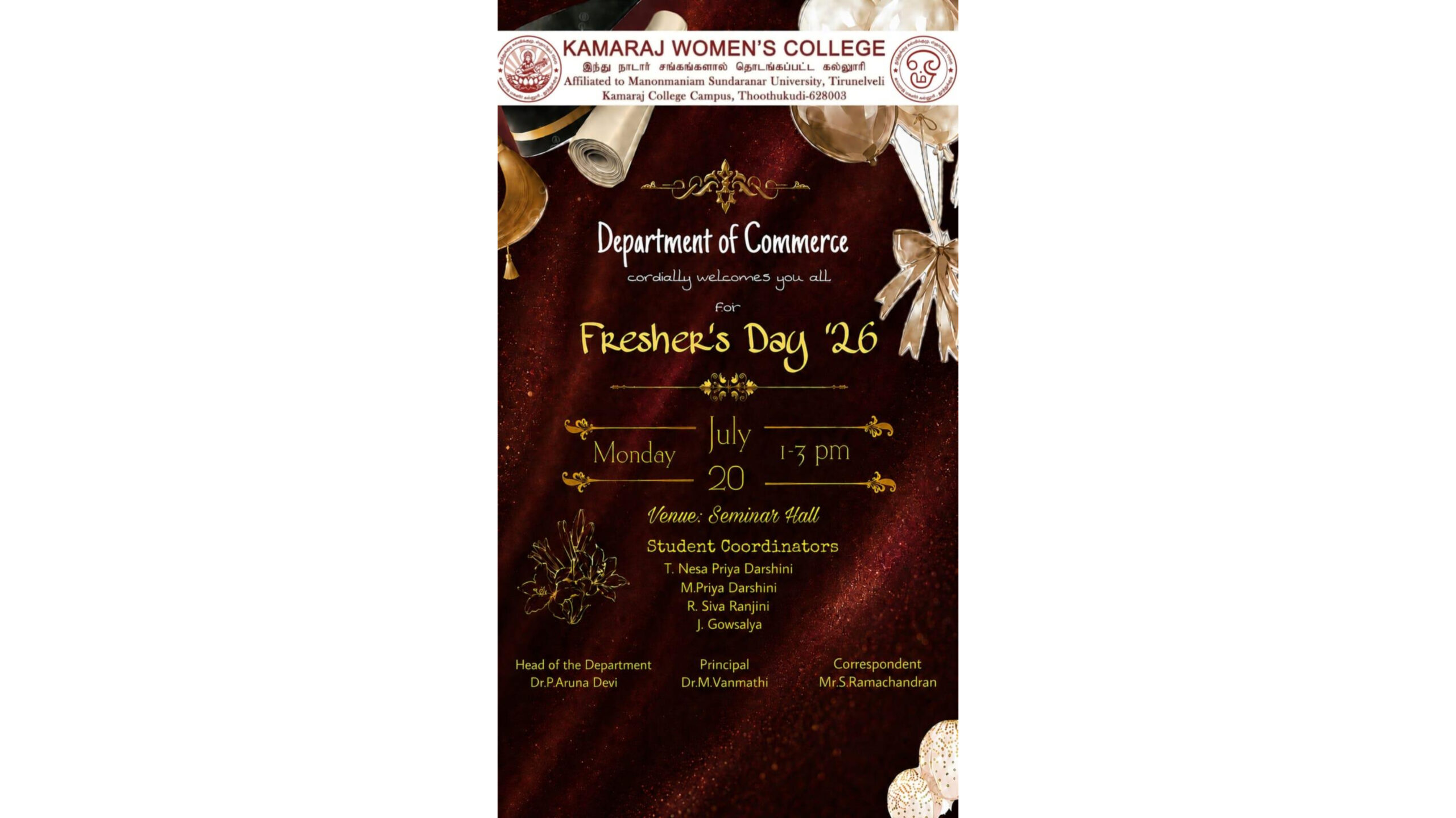 Commerce Freshers Day