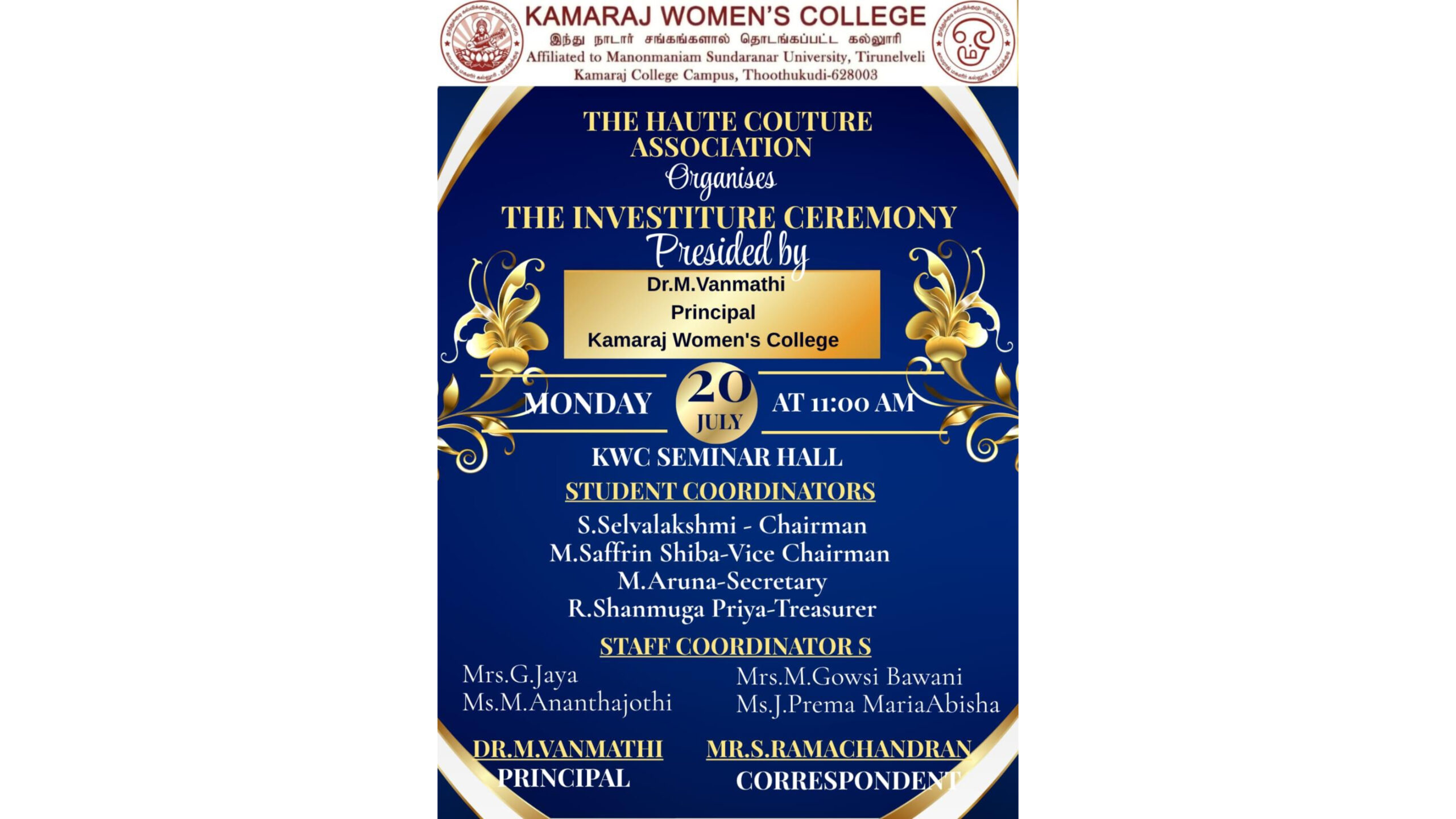 Haute Couture Association Investiture Ceremony