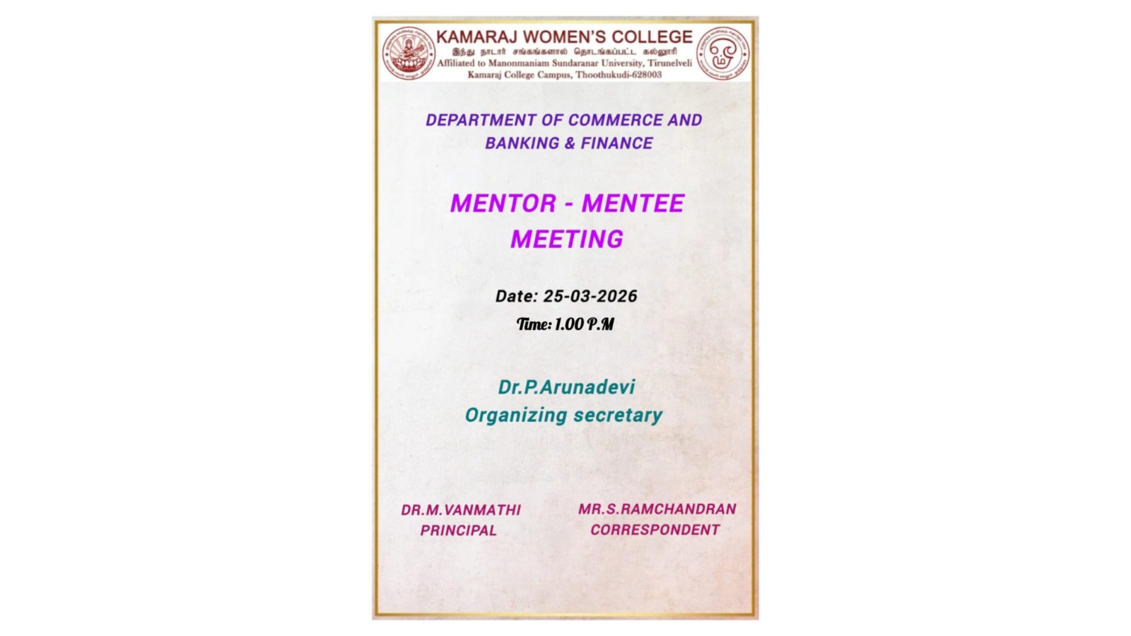 Mentor Mentee Meeting