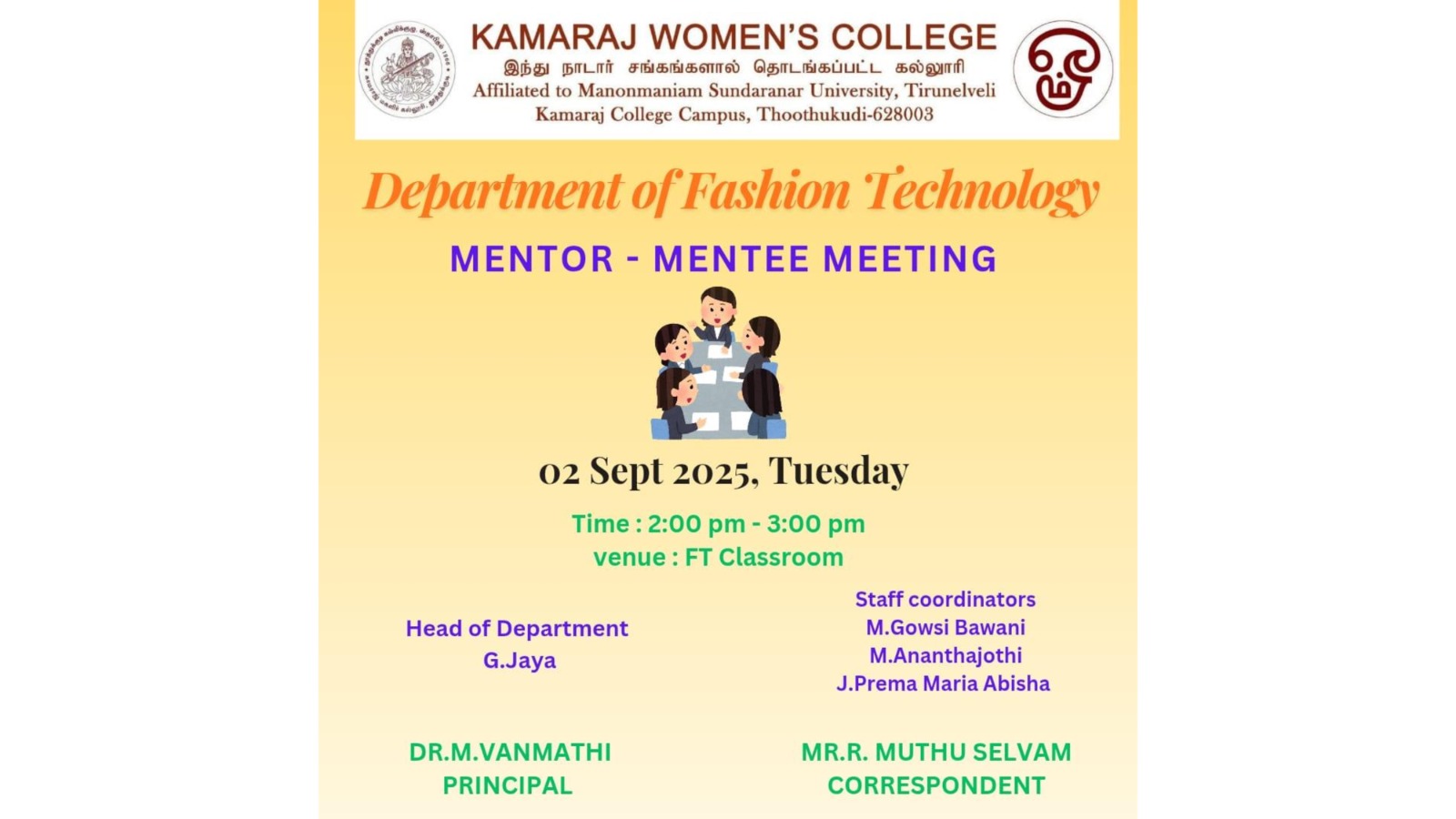 Mentor Mentee Meeting 2025