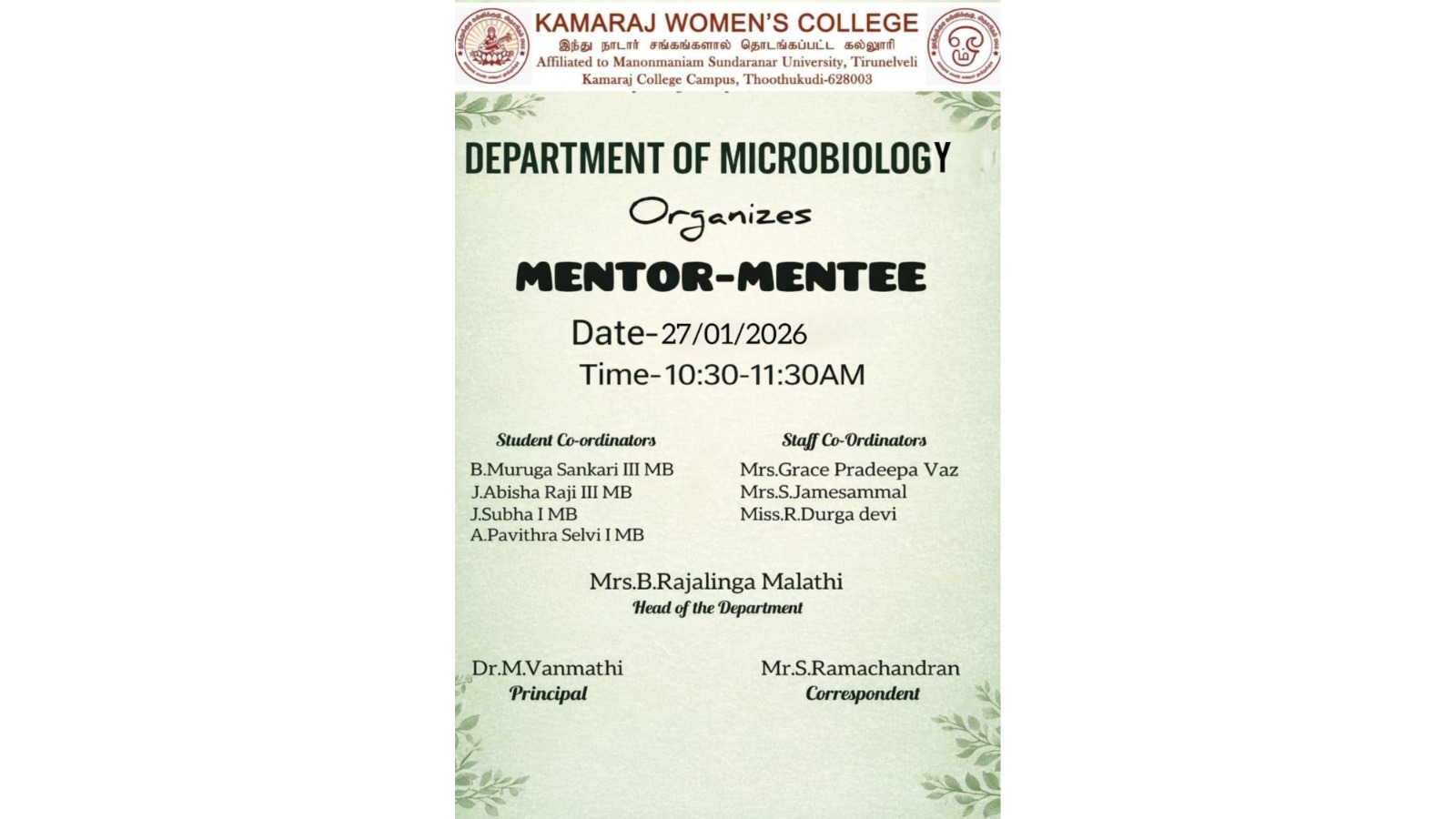Mentor–Mentee Programme