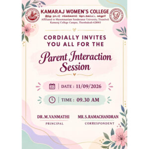Parent Teacher Meeting at Kamaraj Women's College