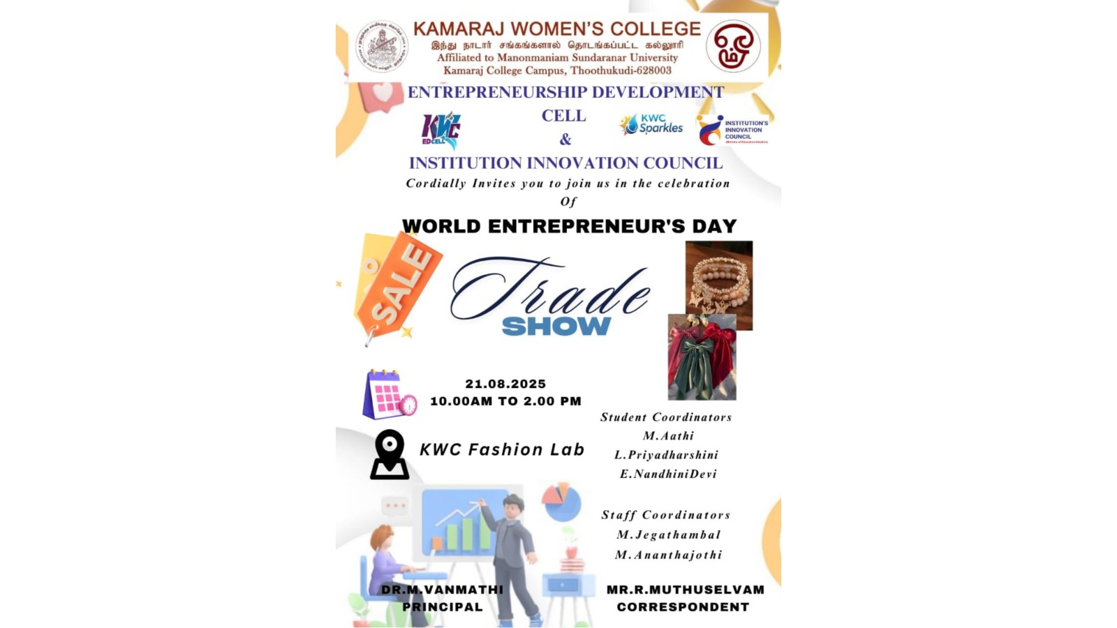World Entrepreneurs Day at Kamaraj Women’s College