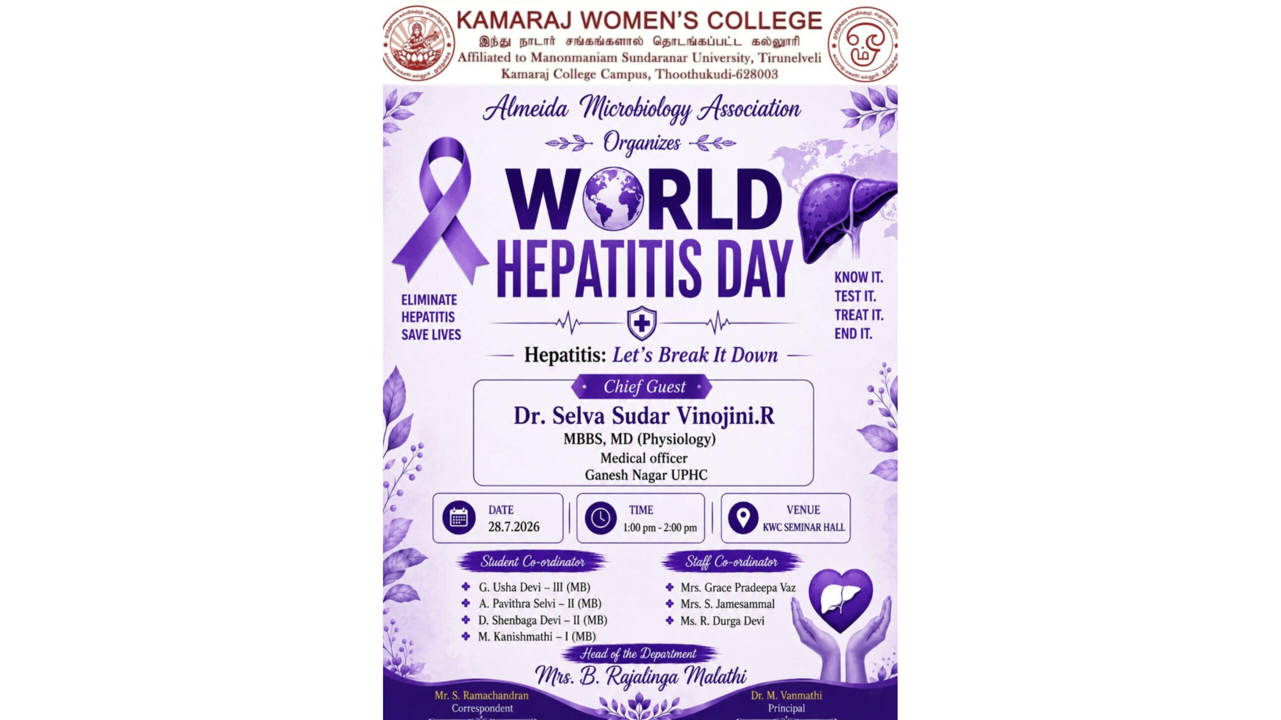 World Hepatitis Day Awareness Programme